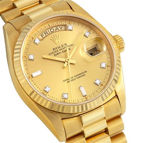 gold day date rolex for sale|gold Rolex Day-Date price.